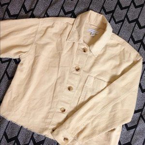 TOPSHOP womens Corduroy frayed hem pocket jacket